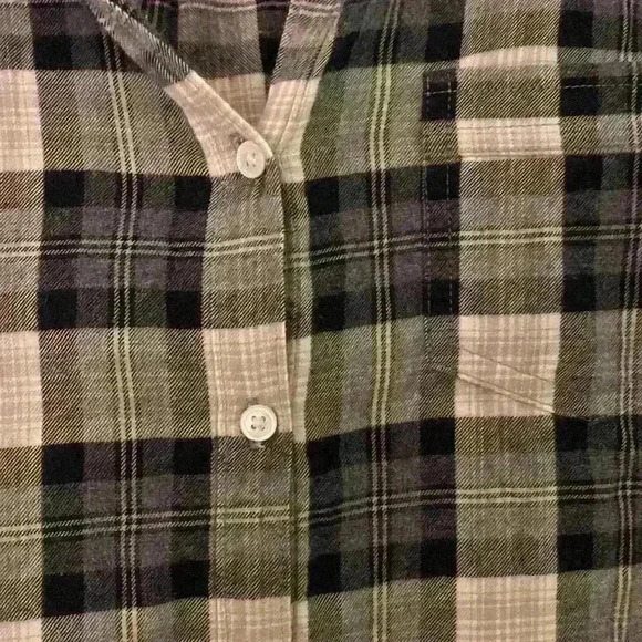 J Crew Half Button Down Flannel - Picture 3 of 5